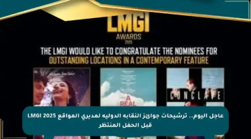 عاجل اليوم.. ترشيحات جوائز النقابة الدولية لمديري المواقع LMGI 2025 قبل الحفل المنتظر